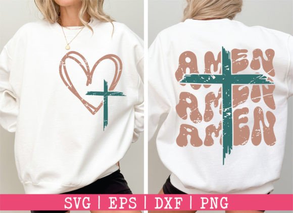 Amen Retro Christian SVG PNG Jesus God T-Shirt Designs