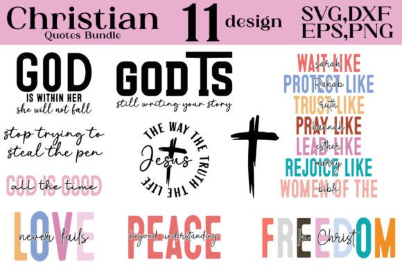 Christian SVG PNG Bundle, Jesus, Bible