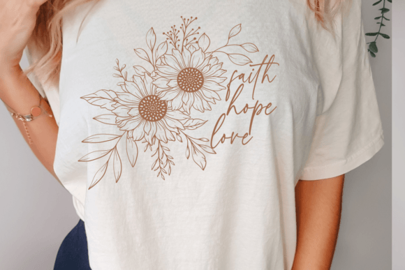 Faith Hope Love Svg, Christian Svg T-Shirt Designs