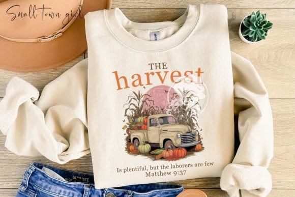 Fall Christian Harvest Png for T-Shirt Designs