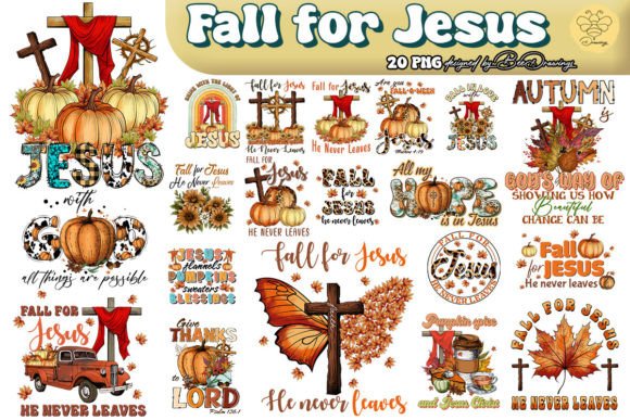 Fall for Jesus Sublimation Bundle and T-Shirt Designs