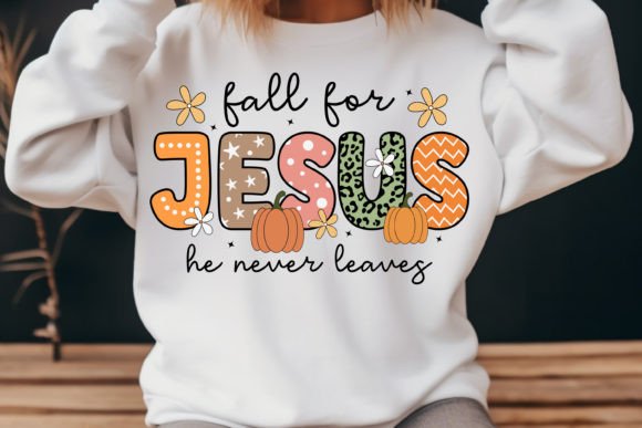Fall Svg Fall for Jesus Png Retro T-Shirt Designs