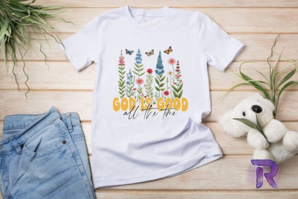 God is Good All the Time Christian PNG for T-Shirt Designs