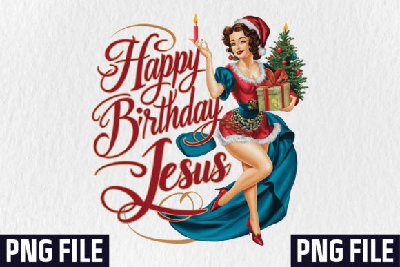 Happy Birthday Jesus Sublimation Design for T-Shirt Designs