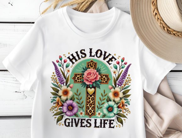 Inspirational Christian Cross Png for T-Shirt Designs