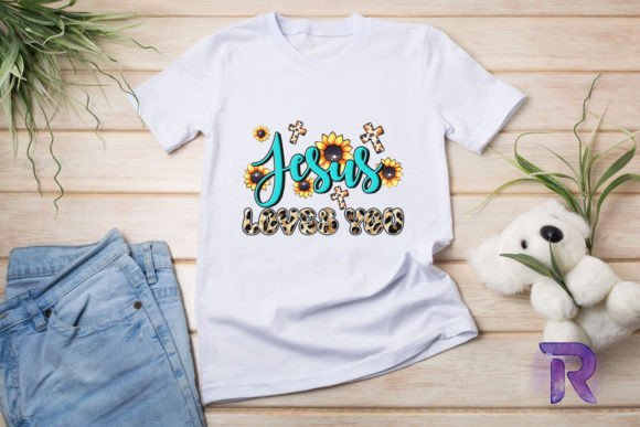 Jesus Loves You Christian PNG for T-Shirt Designs