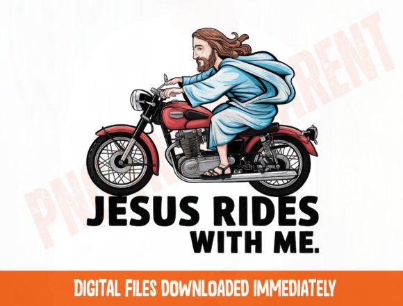 Jesus Rides with Me Clipart, Funny T-Shirt Designs