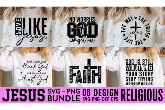 Jesus SVG PNG, Religious SVG PNG Bundle