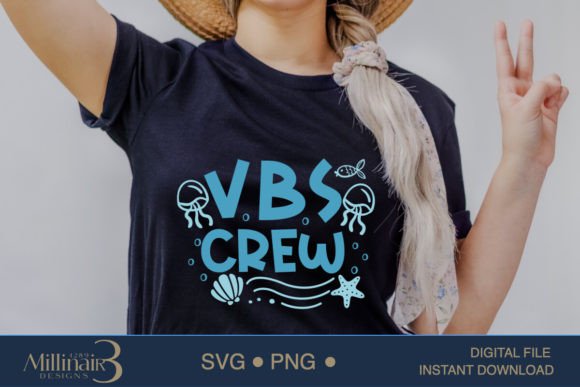 VBS Crew of Kids Teacher Jesus Summer T-Shirt Designs